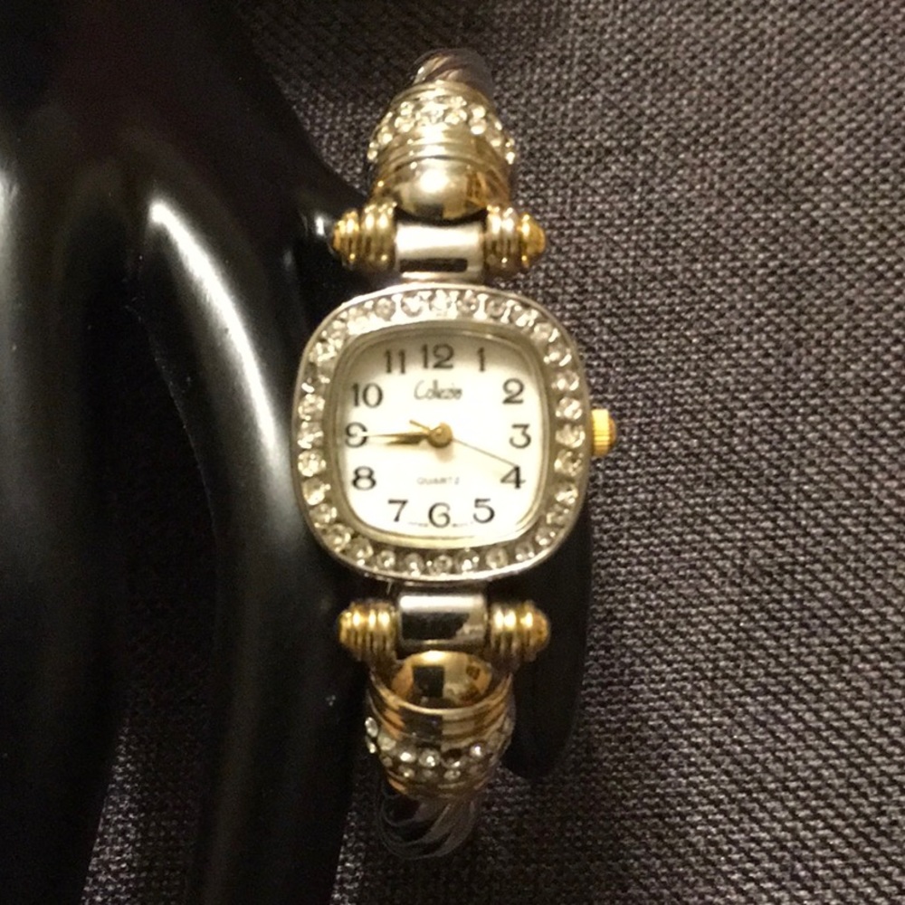 Collezio Rhinestone Cuff Watch - image 1